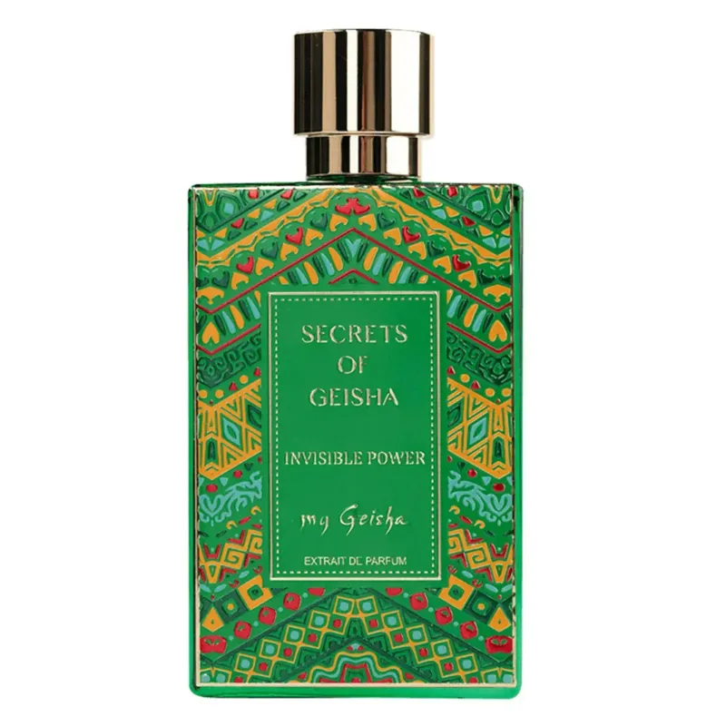 my Geisha Invisible Power - Extrait de Parfum

Invisible Power – Magnetism. A secret force. A protective talisman. 

Invisible Power is a perfume extract that stands out for its intense notes of orange, cherry, blueberry, musk, amber and vanilla. Invisible Power is the perfume of a new generation, a pure, unisex, intense and irresistible essence. Just a drop and you're ready to conquer the world!

Secrets of Geisha: a scented mantra. A captivating blend. An exceptional persistence.

Notes:
TOP NOTES: orange, bergamot, lemon;
MIDDLE NOTES: pear, cherry and blueberry;
BASE NOTES: white musk, amber, vanilla;
Size: 80 ml