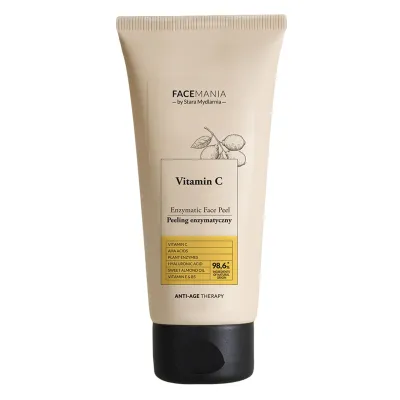 Stara Mydlarnia Peeling Enzymatic Vitamin C

Stara Mydlarnia Vitamin C Enzymatic Peeling contains vitamin C, a combination of plant enzymes and AHA acids that gently remove dead cells and impurities without being aggressive to the skin. It evens out skin tone, restores brightness, leaving skin more beautiful and healthy. Enriched with vitamins C and E, hyaluronic acid and sweet almond oil, the peel hydrates the skin, leaving it smooth and velvety. After applying the product, it is essential to avoid sun exposure and use sunscreen daily. The formula contains 98.6% ingredients of natural origin, and the product is dermatologically tested.
Order of use: 02 Exfoliation
Skin type: Normal skin | Oily skin | Combination skin | Dry skin | Sensitive skin | Wrinkles and mature skin | All skin types
Routine: Day routine | Evening routine
Skin concerns: Acne | Blackheads | Oily skin | Dilated pores | Excess sebum | Wrinkles | Imperfections | Pigmentation spots | Dull skin | Firmness | Scars | Anti-aging
For: Women | Men | Unisex
Size: 100 ml