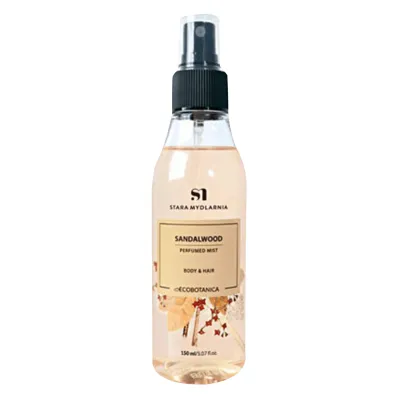 Stara Mydlarnia Sandalwood Body &amp; Hair Mist

ECO-FRIENDLY | VEGAN ☆☆☆☆☆

Sandalwood Body &amp; Hair Mist, from Stara Mydlarnia (150 ml), is a body and hair spray with a sandalwood scent, a perfect alternative to the traditional scent. It has an exceptionally feminine aroma of sandalwood, fresh ginger and aromatic spices, tobacco blossom, vanilla and cocoa. The mix has unique scented properties that will pamper your senses.

Clean bodycare | Eco-friendly | Vegan
For: Women