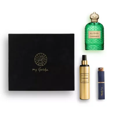 Cannabis Signature Scent Set my Geisha Cannabis Signature Scent Gift Set with Cannabis Extrait de Parfum, Body Mist and Travel Atomiser