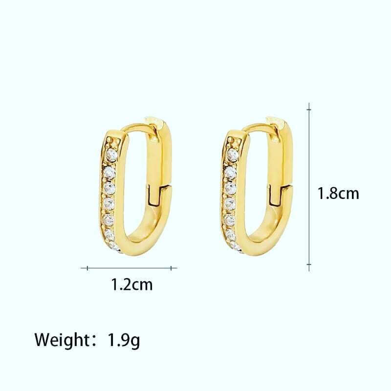 Shiny Gold plated Zirkon Earring