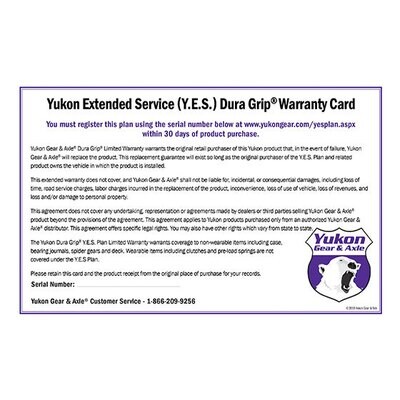 Yukon Extended Service plan for Dura Grip