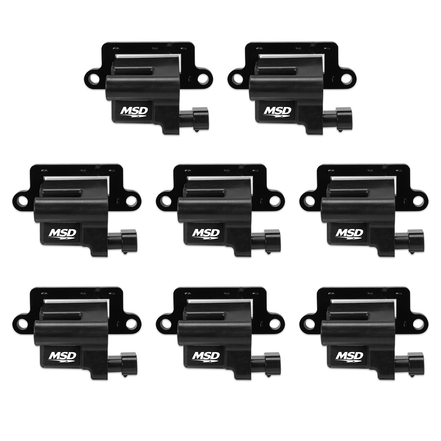 MSD Ignition Coil - GM LS Blaster Series - L-Series Truck Engine - Black - 8-Pack