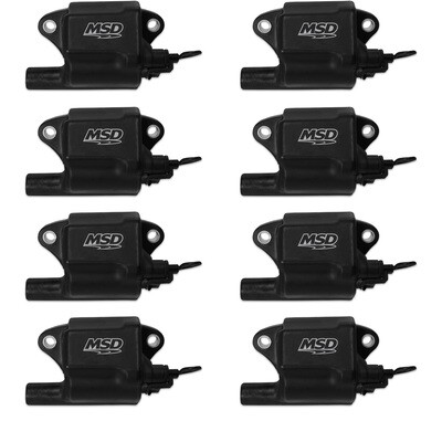 MSD Ignition Coil - Pro Power Series - GM LS2/LS7 Engines - Black - 8-Pack