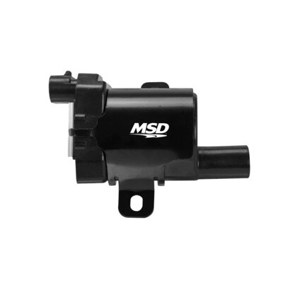 MSD Ignition Coil - GM LS Blaster Series - L-Series Truck Engine - Black With Heat Sink