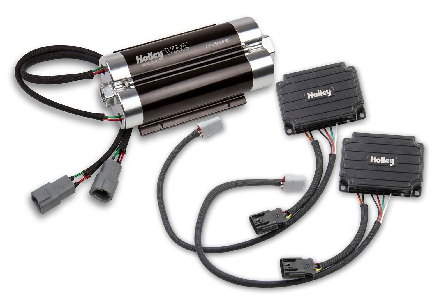 VR2 Brushless Fuel Pump w/Controller-Single 16AN Inlet Street/Strip Carb or EFI Applications Supports up to 4400 EFI or 4800 Carb HP
