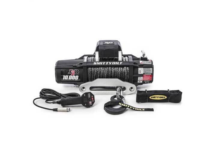 Smitty X2O 10 COMP GEN2 10K WATERPROOF WIRELESS WINCH W/SYNTHETIC ROPE &amp; ALUMINUM FAIRLEAD