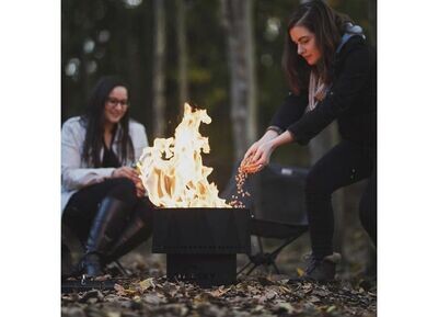 THE RIDGE PORTABLE HIGH EFFICIENCY PELLET FIRE PIT BLACK