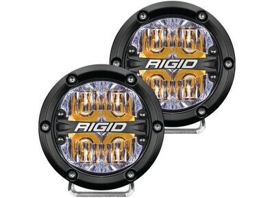 Rigid Industries 360-Series 4 Inch Led Off-Road Drive Beam Amber Backlight Pair RIGID Industries