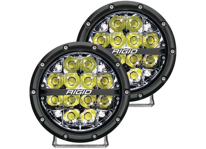 Rigid Industries 360-Series 6 Inch Led Off-Road Spot Beam White Backlight Pair RIGID Industries