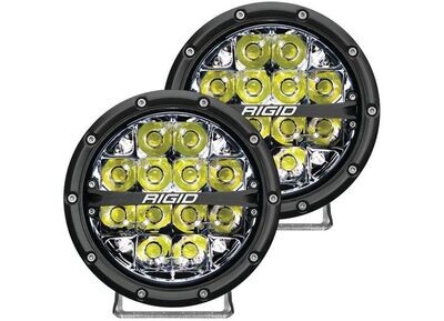 Rigid Industries 360-Series 6 Inch Led Off-Road Spot Beam White Backlight Pair RIGID Industries
