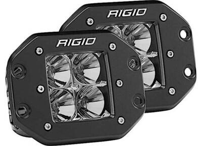 Rigid Industries Flood Flush Mount Black Pair D-Series Pro RIGID Industries