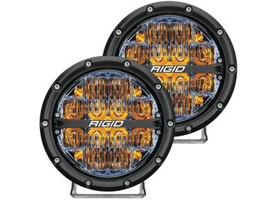 Rigid Industries 360-Series 6 Inch Led Off-Road Drive Beam Amber Backlight Pair RIGID Industries