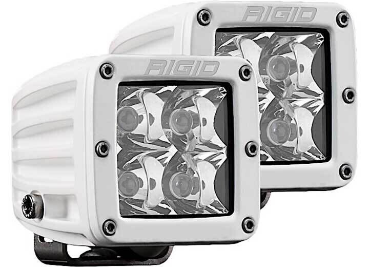 Rigid Industries Hybrid Spot Surface Mount White Housing Pair D-Series Pro RIGID Industries