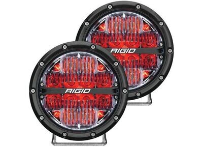 Rigid Industries 360-Series 6 Inch Led Off-Road Drive Beam Red Backlight Pair RIGID Industries