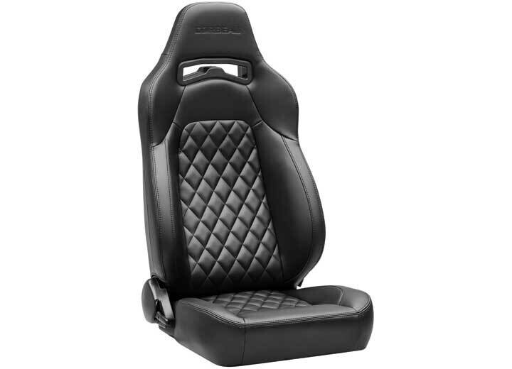 Corbeau  TRAILCAT BLACK VINYL WHITE DIAMOND STITCH (Pair)