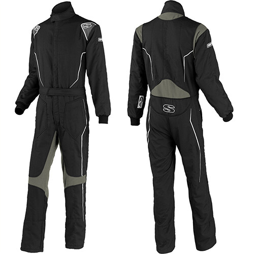 Simpson Racing Helix Racing Suit-Black/Gray-X Large