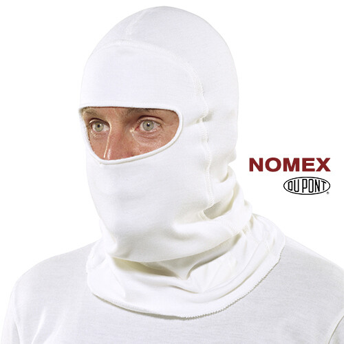 Simpson Racing SFI Nomex Balaclava-Black-Dual Eye Port