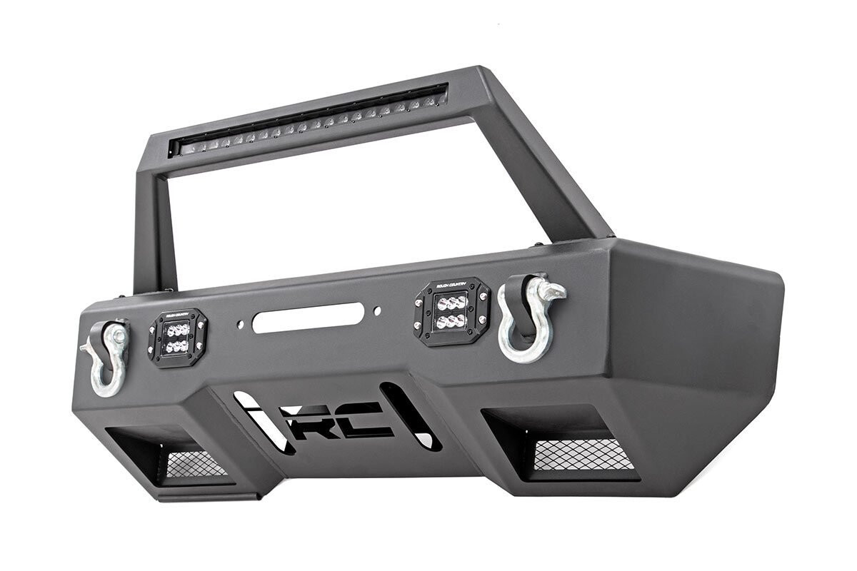 Rough Country Front Bumper Jeep Gladiator JT/Wrangler JK &amp; JL 
With Light Bar and LED Lights