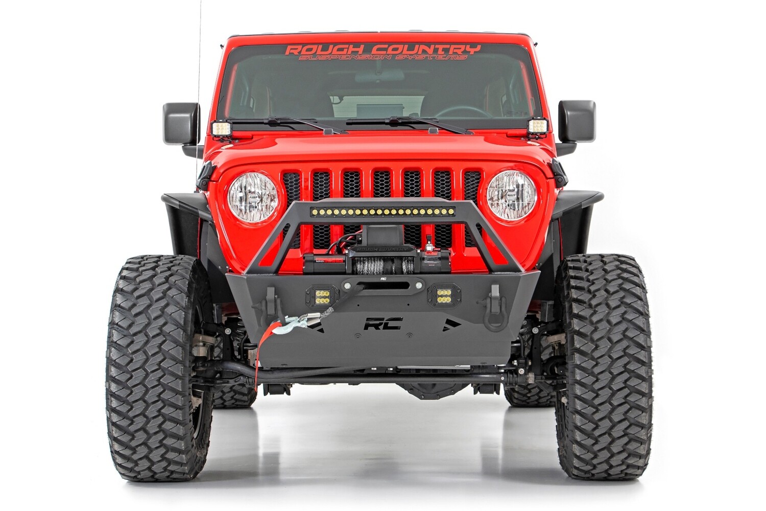 Rough Country Front Bumper Stubby | Trail | Jeep Gladiator JT/Wrangler JK &amp; JL