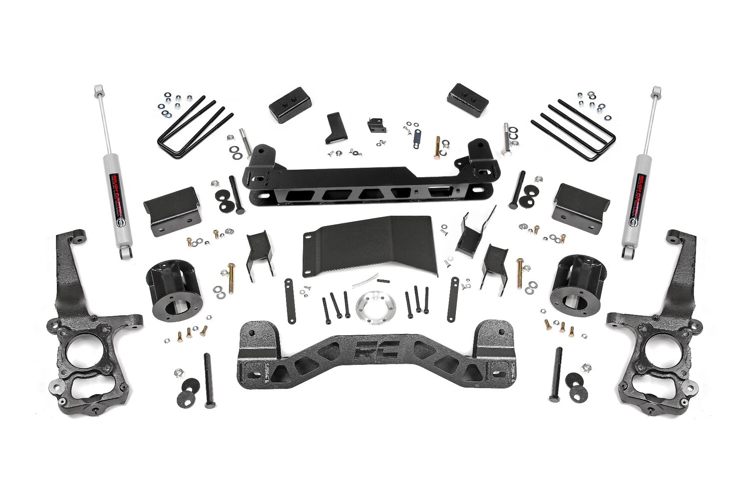 Rough Country 4 Inch Lift Kit Ford F-150 4WD (2015-2020) 
Strut Spacers, N3 Shocks