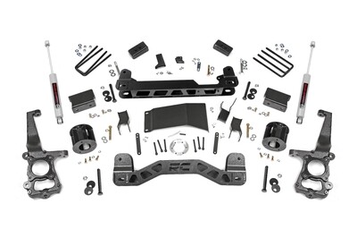 Rough Country 4 Inch Lift Kit Ford F-150 4WD (2015-2020) 
Strut Spacers, N3 Shocks