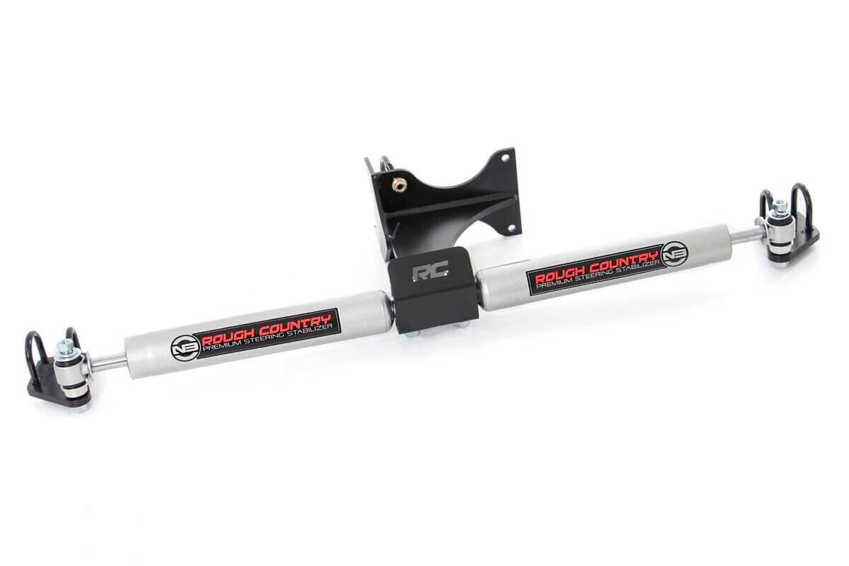 Rough Country N3 Steering Stabilizer Dual | 2-8 Inch Lift | Ford F-250/F-350 Super Duty (05-22)