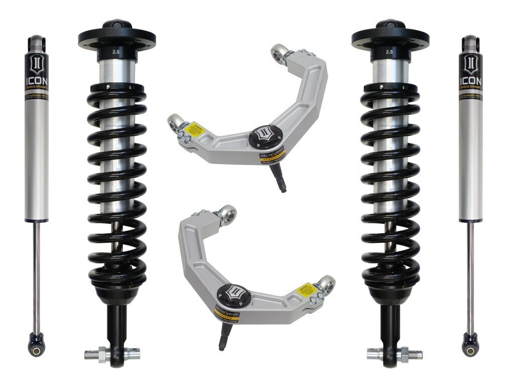ICON 21-23 Ford F150 4WD, 0-2.75&quot; Lift, Stage 2 Suspension System, Billet UCA