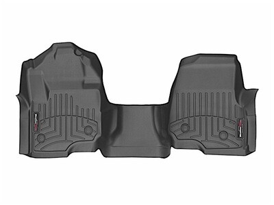 WeatherTech  17-C F250/F350 SD SUPERCAB/SUPERCREW W/O FLOW-THROUGH CONSOLE/FLOOR SHIFTER FRONT VINYL FLOOR BLACK