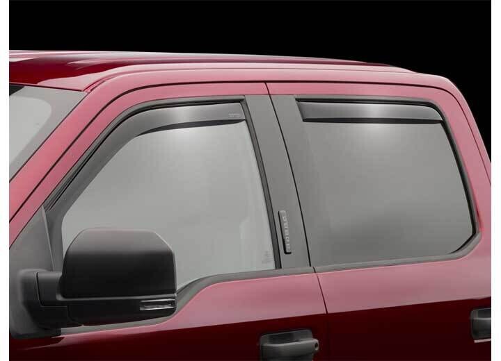 WeatherTech  15-20 F150/17-C F250 FRONT &amp; REAR SIDE WINDOW DEFLECTORS SUPERCREW DARK SMOKE