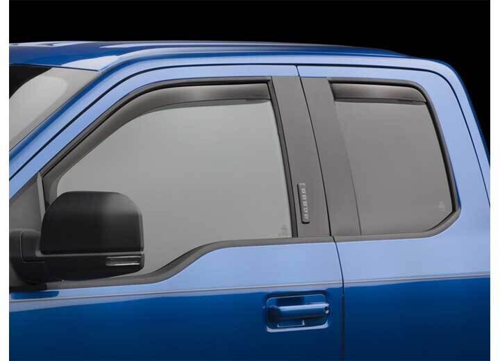 WeatherTech 15-20 F150/17-C F250/F350/F450 FRONT &amp; REAR SIDE WINDOW DEFLECTORS SUPERCAB DARK SMOKE