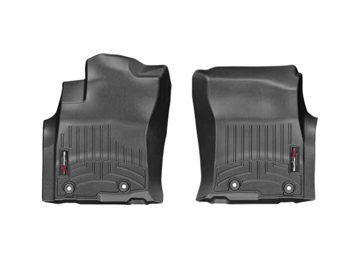 WeatherTech 2013-C 4RUNNER W/2 TWIST STYLE RET NOT HOOKS FRONT FLOORLINER BLACK