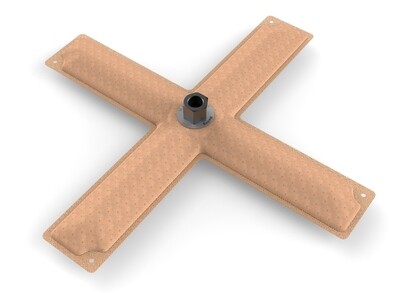 15&quot; x 15&quot; HydraMat®, Cross
Center outlet pick-up with -3/8&quot; NPT fitting. Fitting location designed for universal use.