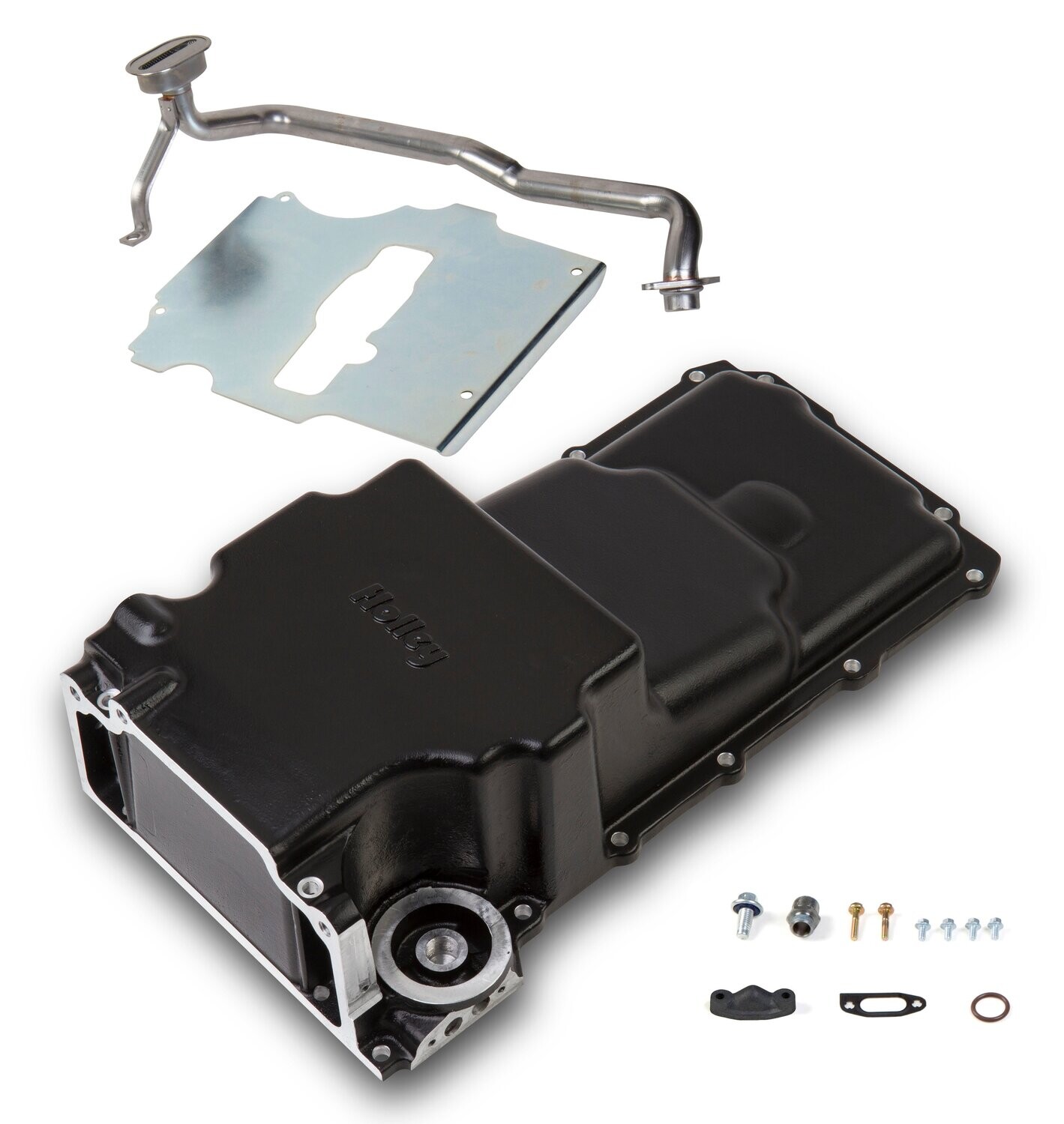Holley GM LS Swap Oil Pan - Black - Additional Front Clearance