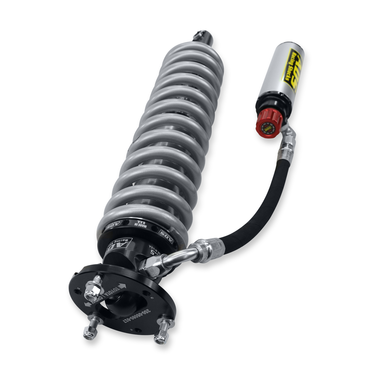 ADS Direct Fit Long Travel Race Shock - Front 2005-2023 Toyota Tacoma 4WD - 2.5 in. Shock - Remote Reservoir - Compression Adjuster - MCM Fab