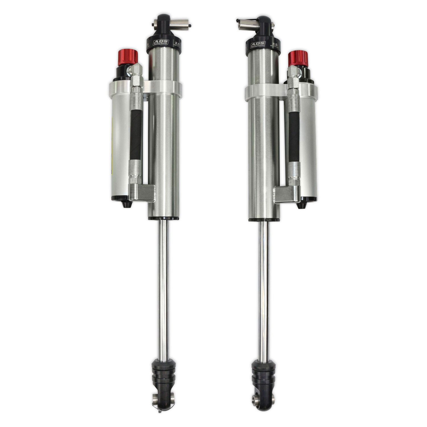 ADS Direct Fit Race Shocks - Front  2018-2024 Jeep Wrangler, 2020-2024 Jeep Gladiator - 2.5 in. Shock - 3-4 in. Lift - Piggyback Reservoir - Compression Adjuster - Aftermarket Axle Only