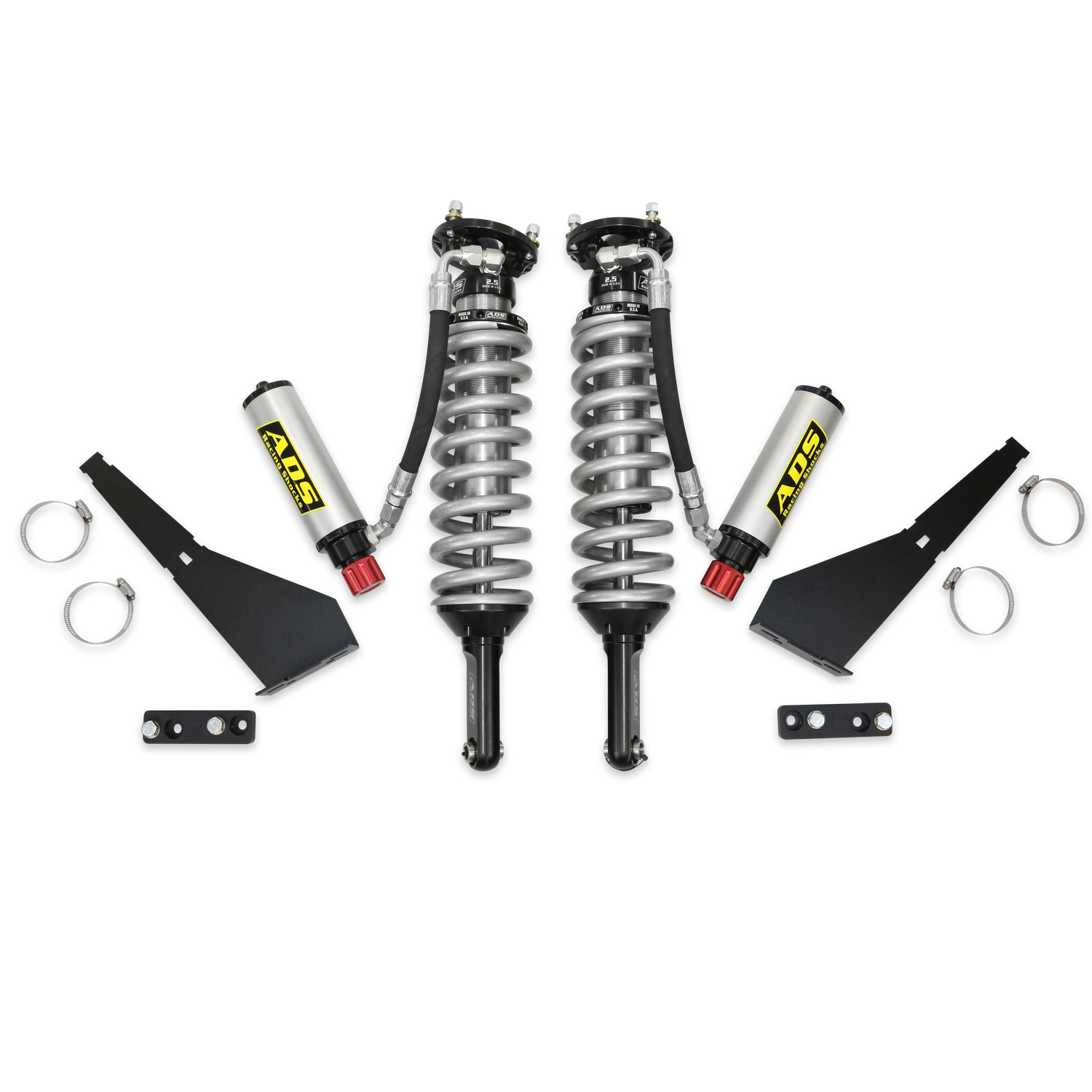 ADS Direct Fit Race Shocks - Fronts  2005-2023 Toyota Tacoma 4WD - 2.5 in. Shock - Remote Reservoir - Compression Adjuster (650 lb/in Spring Rate)