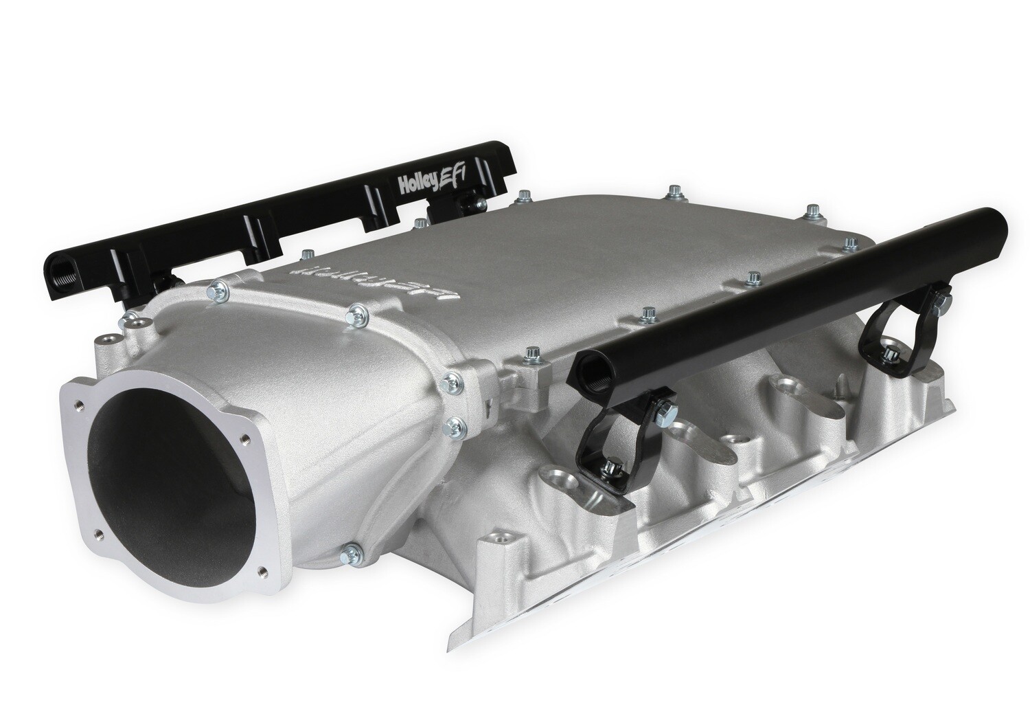 Holley Ultra Lo-Ram Manifold Kit Single Injector- Satin - GM LS3/L92  Ultra Lo-Ram Manifold Kit - LS3