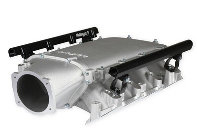 Holley Ultra Lo-Ram Manifold Kit Single Injector- Satin - GM LS3/L92  Ultra Lo-Ram Manifold Kit - LS3