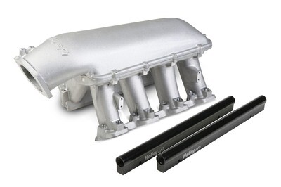 Holley Hi-Ram Intake - GM LS3/L92  EFI Hi-Ram Intake for 1 x 105mm GM LS Throttle Body - Longitudinal Mount Plenum Top