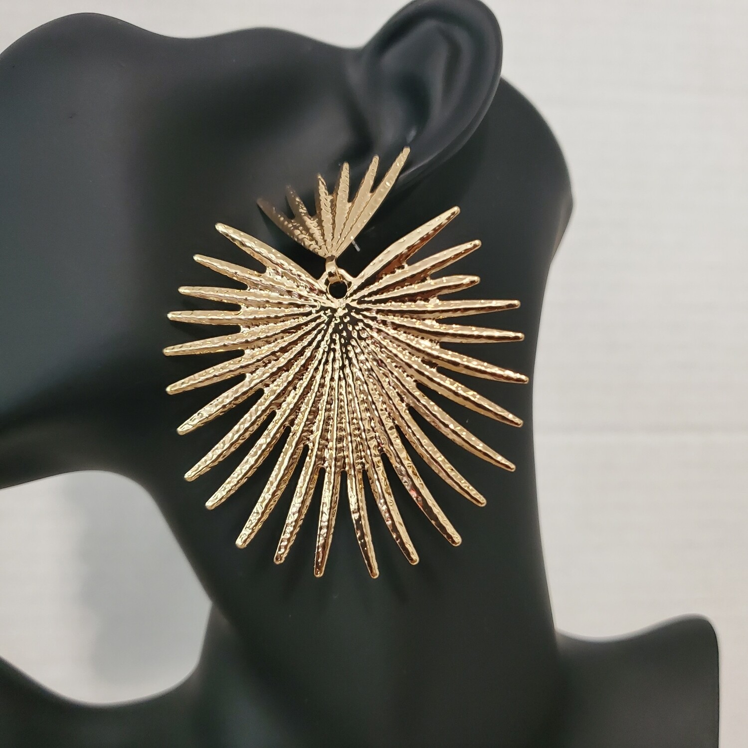 Heart-Shaped High Quality Statement Gold Earring.