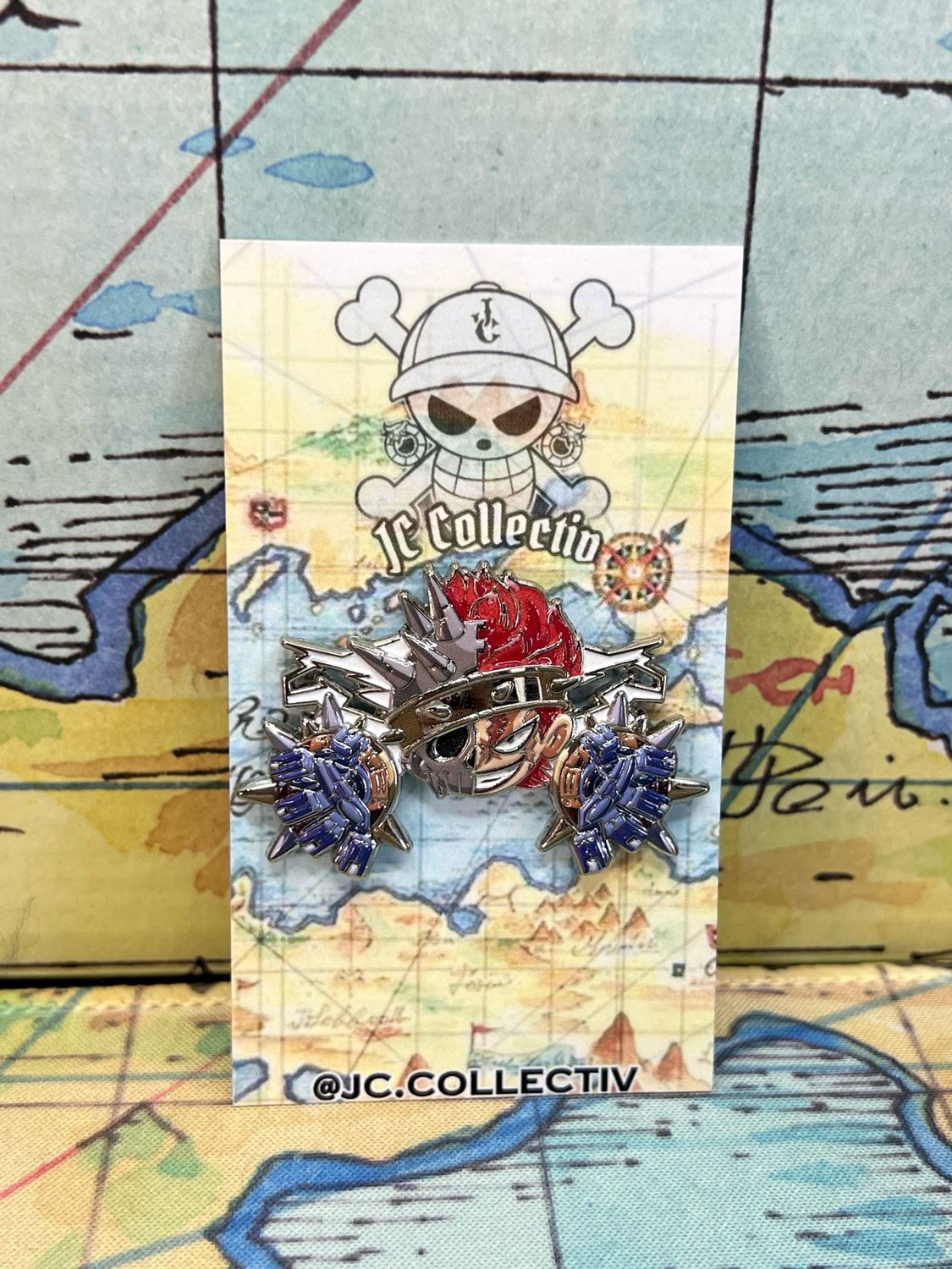 Eustass Kid Raised Silver Metal