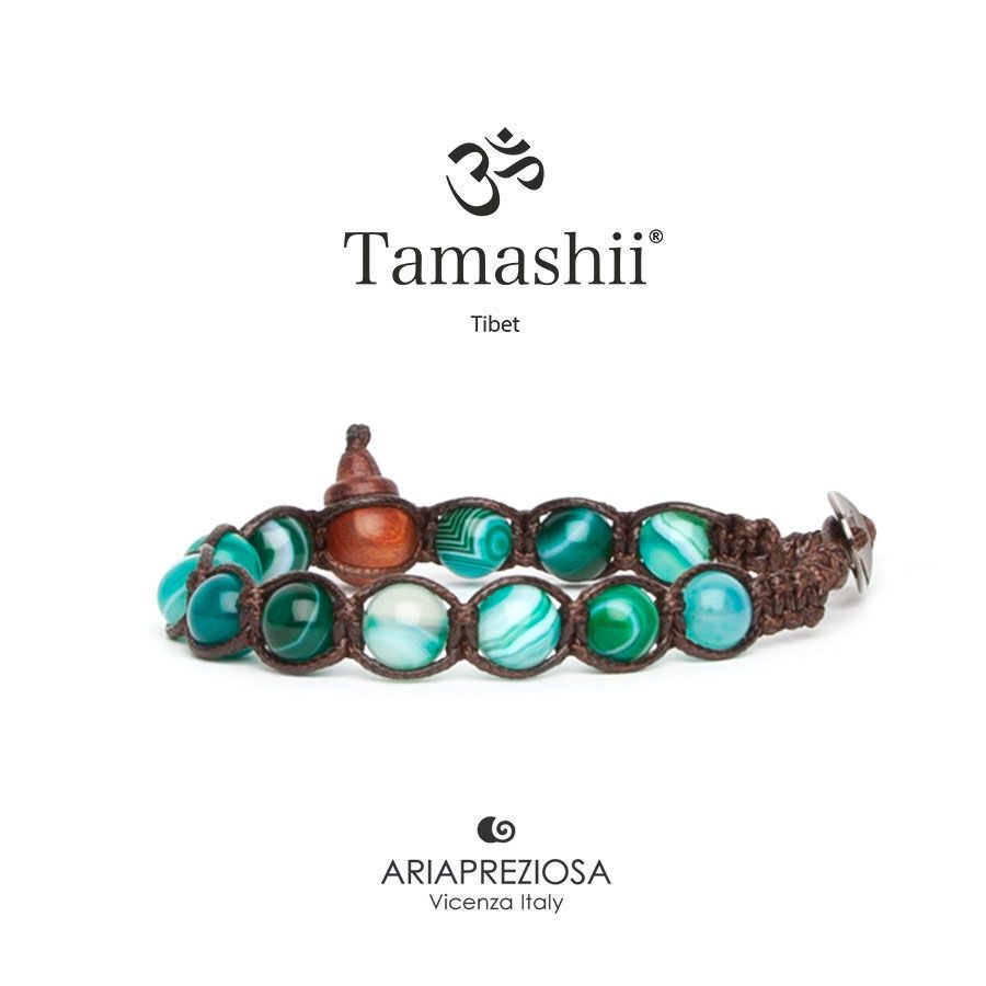 Tamashii Bracciale Agata Verde Persia Striata