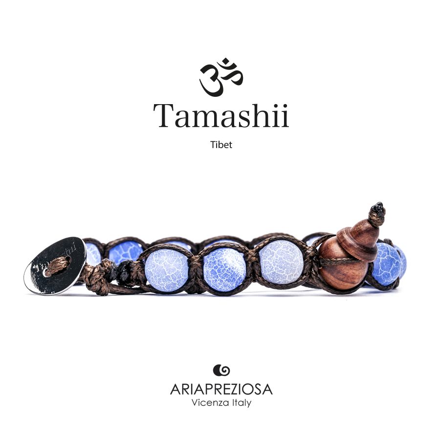 Tamashii Bracciale Agata Azzurro Cielo Cracked