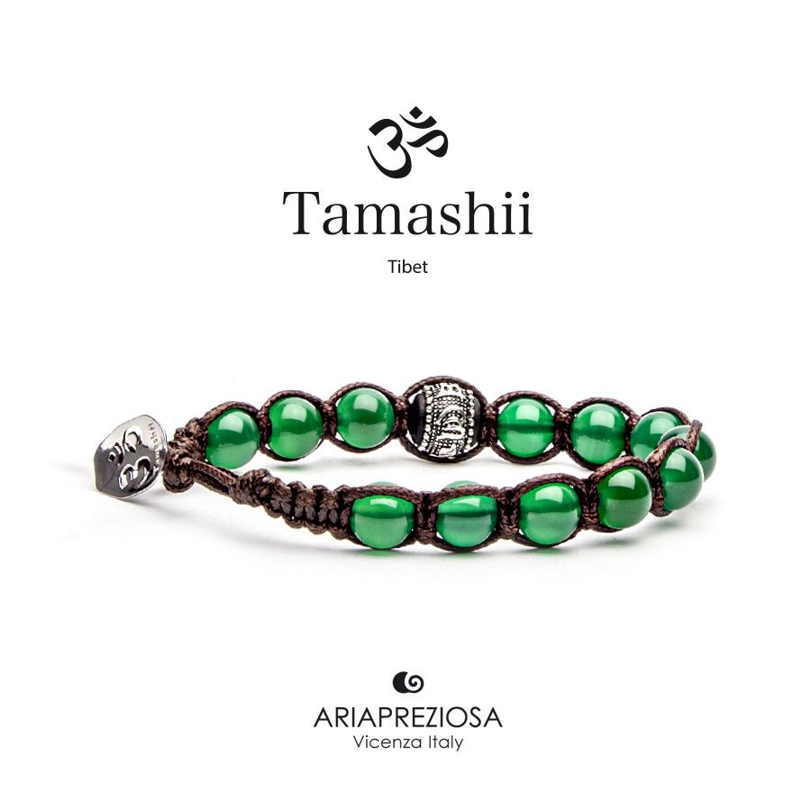 Tamashii Bracciale Ruota Della Preghiera Agata Verde