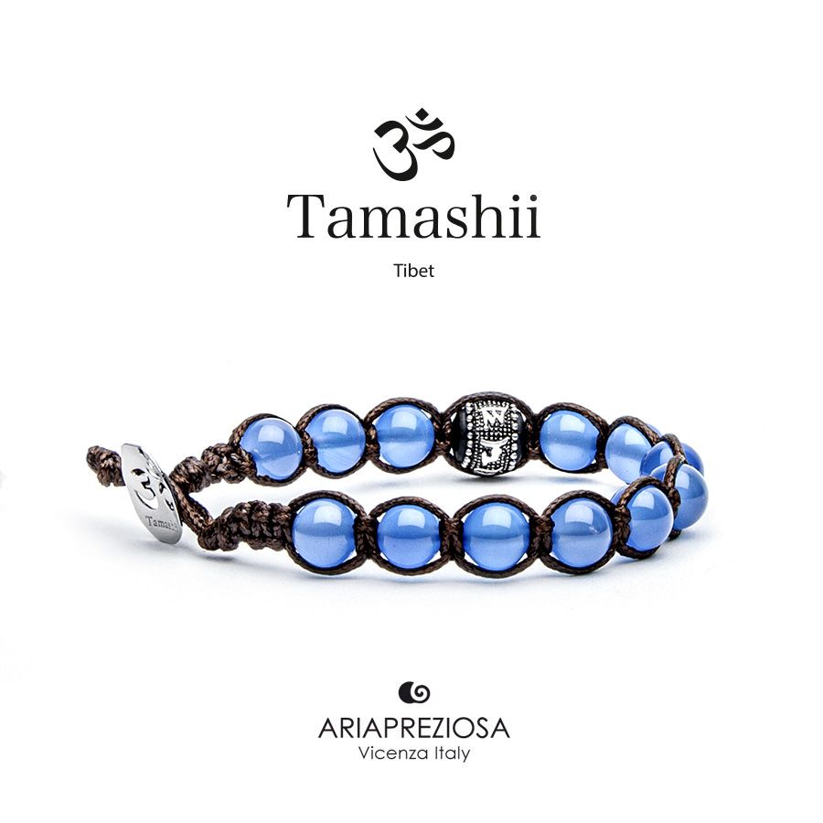 Tamashii Bracciale Ruota Della Preghiera Agata Blu