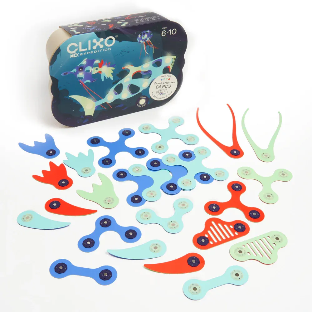 Clixo Expedition Ocean Creatures 24 Pcs