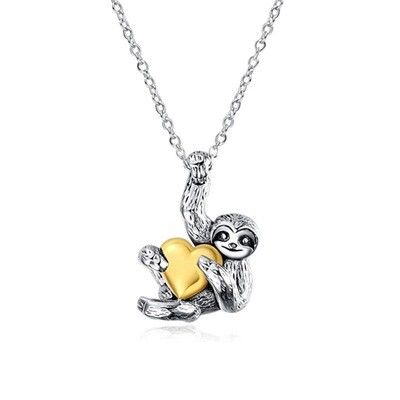 Cute Sloth Necklace &amp; Earrings
