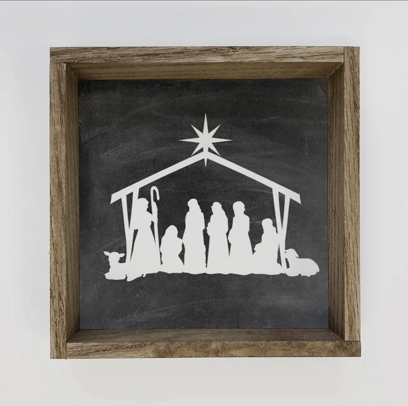 Nativity Black Canvas