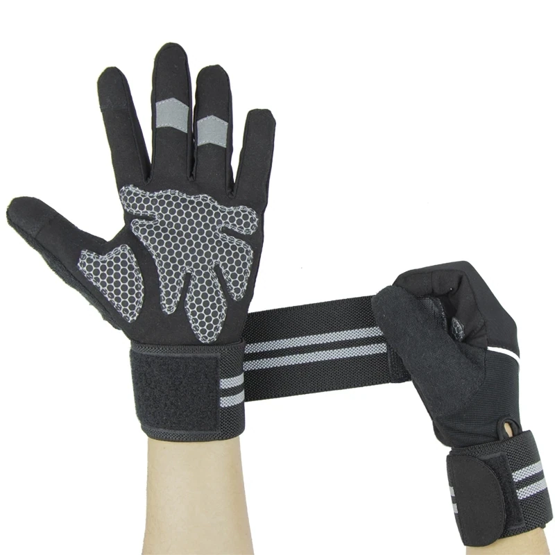 Full Finger workout gloves With Wrist Wrap